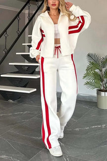 Conjunto Luísa Maison - Casaco + Calça Listrado - O Favorito do Inverno Americano